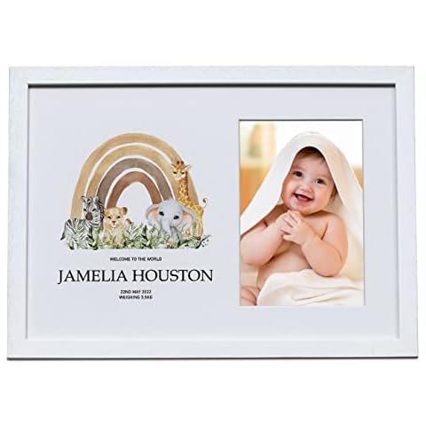 Personalised Jungle Sari Baby Photo Frame Cover