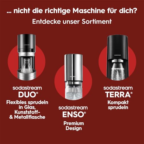 SodaStream Crystal 3.0 Wassersprudler mit 2x Quick-Connect CO2-Zylinder und 2x Glaskaraffen – Ansicht 6