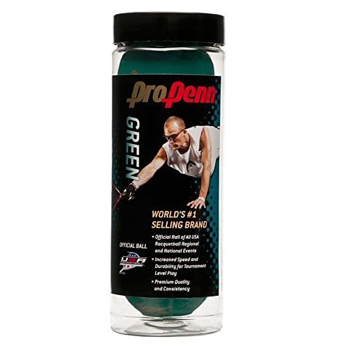 Pro Penn Green Racquetballs, 1 Can, 3 Balls