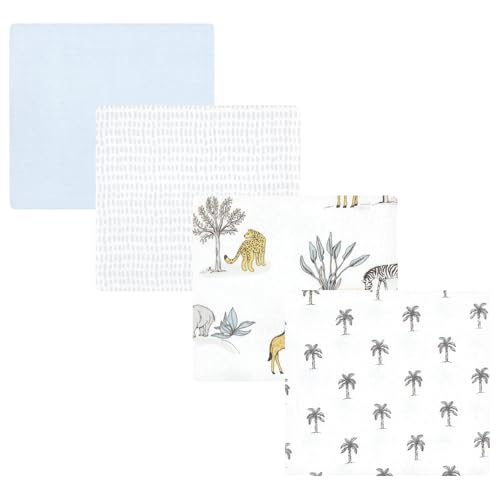 Image of Luvable Friends Little Treasure Flannel Receiving Blankets 4pk