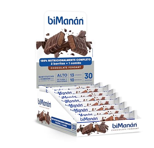 BIMANÁN BESLIM - Barritas Sustitutivas Chocolate Fondant, para ayudarte a controlar tu peso, Chocolate Fondant, Expositor (30 uds)