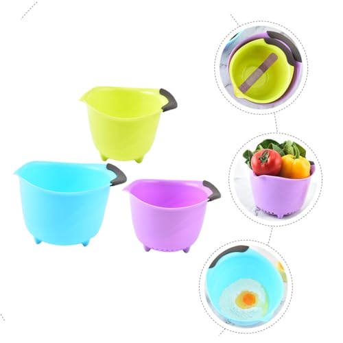 Set de 3 tazones para mezclar ensalada HANABASS miniatura 3