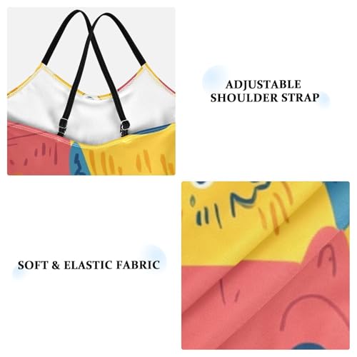 senya Girls Swimsuits Screen Full of Monsters One-Piece Swimwear Quick Dry Girls Bathing Suits for 3 Years Old3