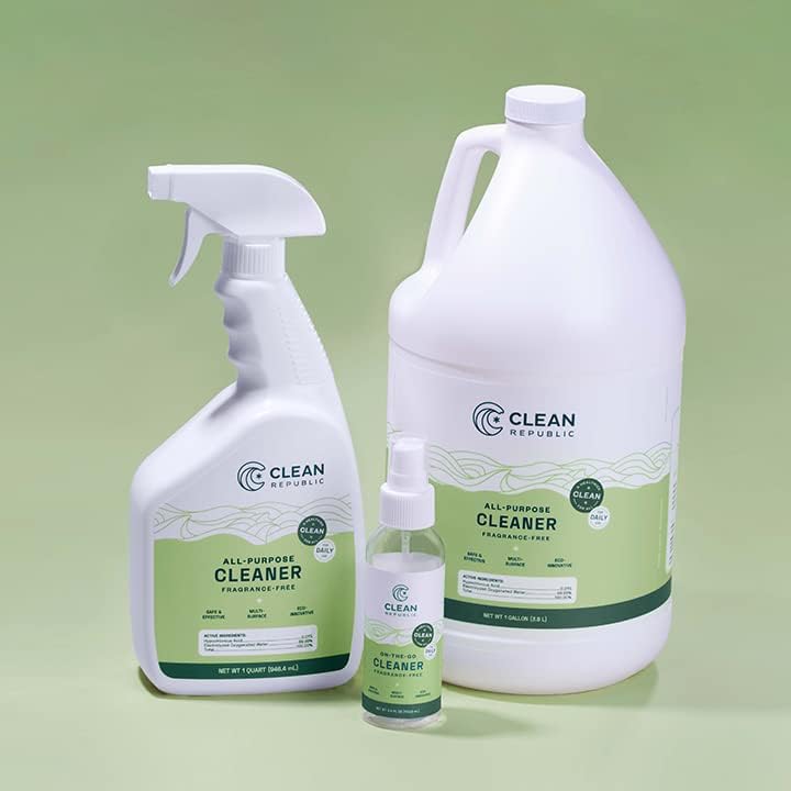 Vista 9 de Clean Republic Spray limpiador multiusos, derivado de la naturaleza, sin blanqueador y sin fragancia, limpiador multisuperficie, 32 onzas, 1 paquete