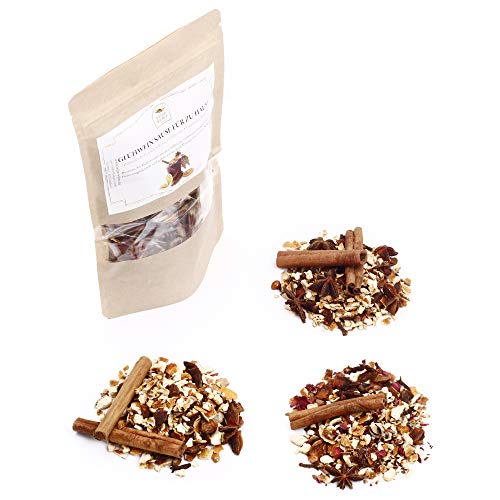 Glühwein-Sause für zu Hause | 3-mal Glühweingewürz in Premium-Qualität mit Rezept | Glühwein weiss, alkoholfrei, Apfelpunsch| glutenfrei | 85g