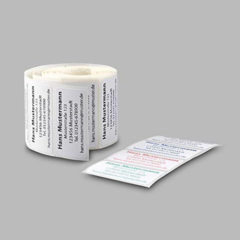 stempel-fabrik - Adressaufkleber mit Wunschtext personalisieren - Klebeetiketten für Briefe, Bücher, Schulmaterialien & Co - selbstklebende Adressetiketten (250 Stück | 51 x 25 mm) Cover