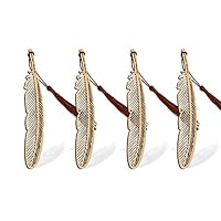 JOYWE Marque-page En Bambou Naturel Fait à La Main 4 Pièces Avec Glands Marqueurs De Page Lecture Style Vintage Uniques Marque Pages Plume