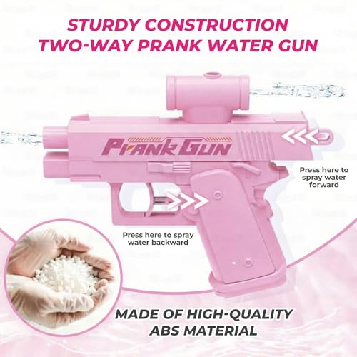 Image of Prank Water Gun, Upgraded Double-Sided Two-Way Squirt Gun for Babies, Kids & Adults, Funny Gag Sprayer for Holi Parties, School, Office, Backyard & Outdoor Summer Fun