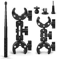 Motorrad Halterung für Insta360 X5 X4, Fahrradlenker Montageset mit 120cm Unsichtbarem Selfie Stick Double Clamp Kamera Zubehör für Insta 360 X5 X4 X3 ONE X2 GoPro Hero 13 12 DJI Osmo Pocket 3/4