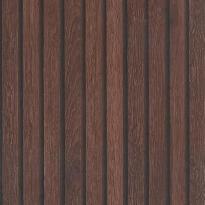 VaryPaper Dark Brown Wood Slat Wallpaper Peel and Stick Wallpaper Wood Contact Paper for Walls Removable Self Adhesive Wood Wall Paper Roll Waterproof Wood Panel Wallpaper for Bedroom 15.7''x78.7''