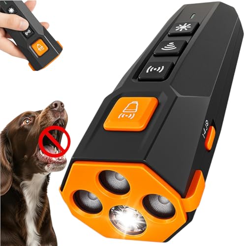 Dog Bark Deterrent Devices, 2025 Upgraded 3X Sonic Emitters Anti Barking Device for Own or Neighbor's Dog, Safe & Effective Portable Ultrasonic Dog Bark Shield Rechargeable Dog Barking Silencer