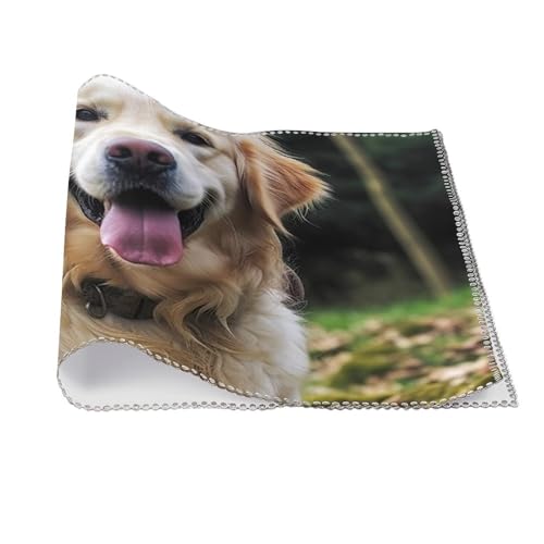 Set de table résistant à la chaleur imperméable lavable motif Golden Retriever x6