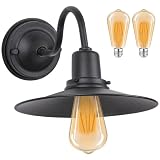 共同照明 「LEDエジソン電球2個付き」 ブラケットライト GT-SETSBD-RB-2ST64-6W 壁掛け灯 LED対応 60W形電球 E26 防雨型 レトロ ウォールランプ 昭和レトロ 工業風 北欧風 ウォールライト アンティーク 壁掛け おしゃれ インテリア 外灯 玄関ライト 庭園灯 店舗照明