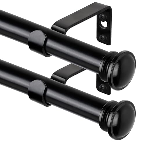 TONIAL 2 Pack Curtain Rods 32 to 58 Inch, Telescoping