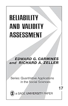 Paperback Reliability and Validity Assessment (Quantitative Applications in the Social Sciences) Book