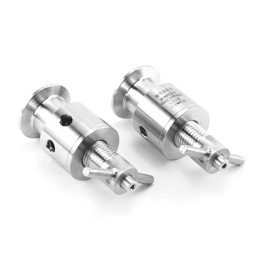 SUS 304 - Válvula de alivio de presión sanitaria de tres abrazaderas, casquillo ajustable de 1.5 pulgadas, diámetro exterior de 50.5 mm, ventilación de escape de 0-3.5 bar, válvula de seguridad de