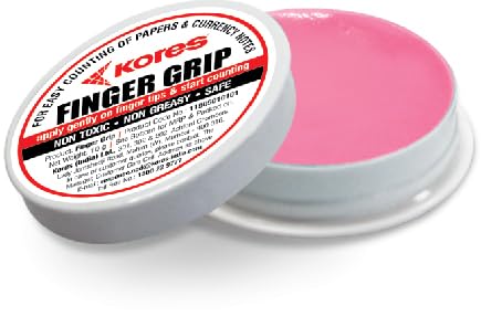 Image of Kores Finger Grip for Paper & Currency Note Counting | Non-Toxic, Non-Greasy | Clean & Hygienic Handling | 10 g Each | Pack of 20