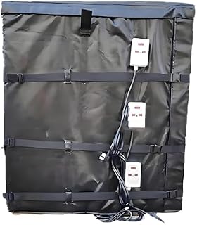 Gas Cylinder Heating Blanket, Oxford Cloth Insulation with Temperature Controller, Ideal for Hot Compresses & Low-Pressure Heating, Black, 150℃ for 1000L Cylinders