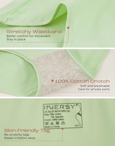 Image of INNERSY Womens Underwear Cotton Hipster Panties Regular & Plus Size 6-Pack