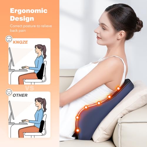 image for KNQZE Lumbar Support Pillow for Office Chair, Heated Back Support Pill