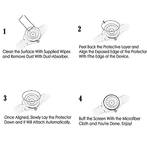 Tznzxm TZNZXM17612 [5 Pack] For Togala Smartwatch P99 Screen Protector, Case Friendly Hd Clear [Anti-Scratch] [Bubble Free] [Anti-Fingerprint] Pet Film thumb #7