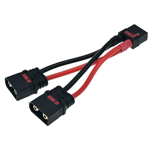 Anti Spark QS8-S Connector QS8 Male Female Parallel Y Wire Harness Adapter Cable 10AWG 120mm for RC DIY Parts UAV Power Cord