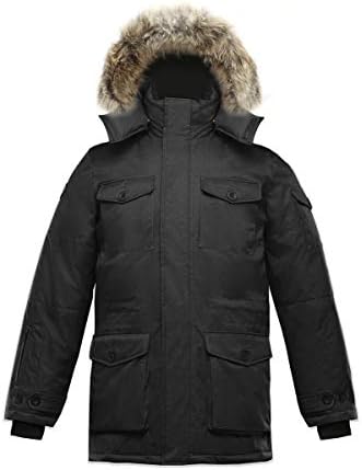 Triple F.A.T. Goose Eldridge Men's Parka Jacket - Down Jacket Men - Parka Jacket Men - Men Winter Coats (Black, M)