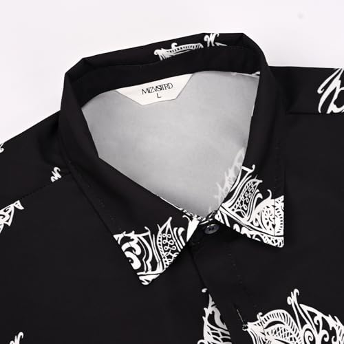 Image of Hawaiian Shirt for Men Tropical Shirts Summer Beach Button Down Short Sleeve Luau Aloha Floral Cruise Vacation Outfit 2026