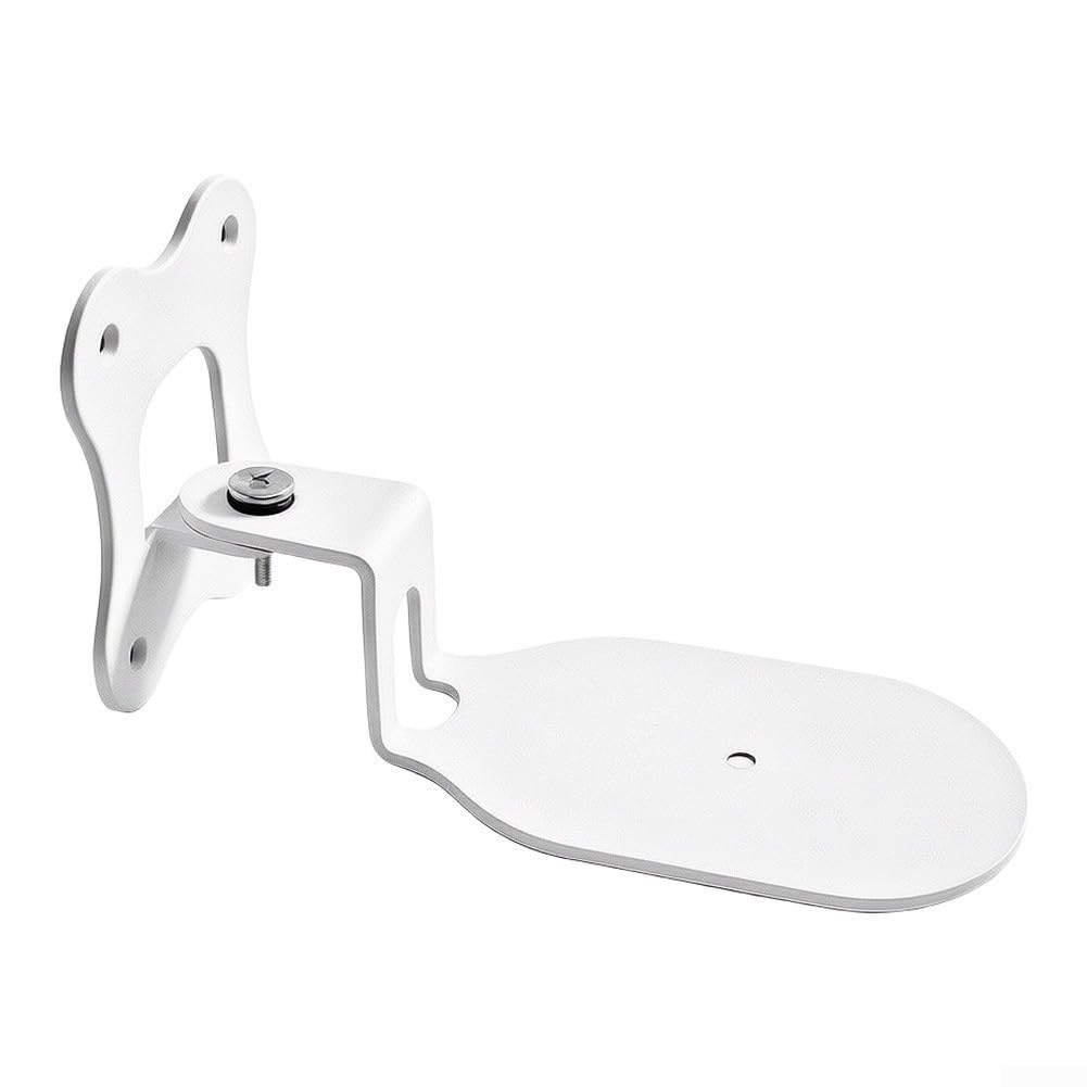 Soporte de pared para altavoz de metal, color negro, 20 x 9 cm (blanco)