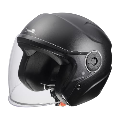 ACE ISI Certified Open face Unisex Helmet with Full Coverage Visor Available in 8 Colors | Lightweight Comfort-Fit Microfiber Liner Equipped with Quic