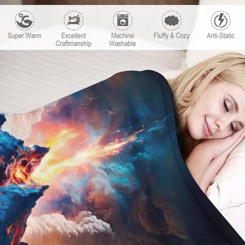 Couverture polaire Plaid Volcan 150x200cm pour lit et canapé