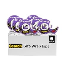 Scotch Gift Wrap Tape, 6 Rolls, The Go-To Tape for the Holidays, 3/4 x 650 Inches, Dispensered 615-GW