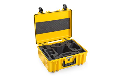 Maleta B&W Type 6000 para DJI Phantom 4 estanca con espuma amarilla