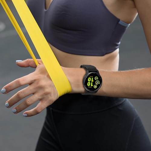 Image of Laband 18mm Braided Stretchy Nylon Watch Band Compatible with Garmin Venu 2S /Venu 3S /Venu 4 41mm /Vivoactive 4S /Vivomove 3S /Forerunner 255S /Forerunner 265S,Quick Release Loop Soft Strap for Women Men
