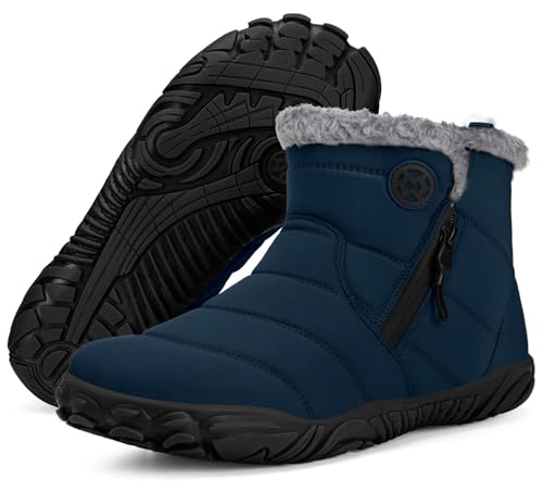 Sisttke Bottes et Boots Barefoot Homme Femme Hiver Bottine de Neige Minimalistes Chaussures d'hiver...