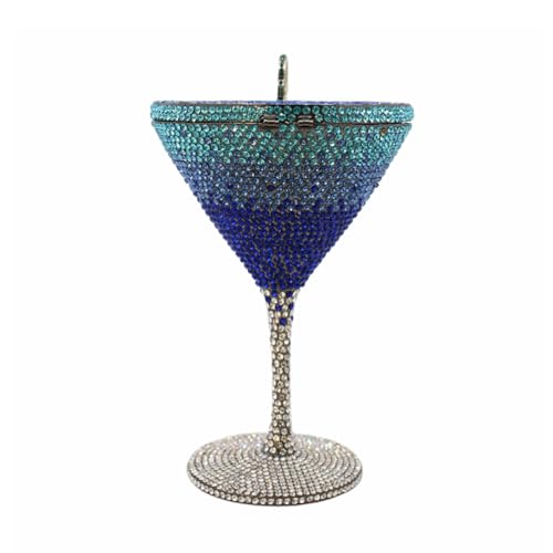 Image of Women Goblet Rhinestone Evening Bag Cocktail Cup Diamond Clutch Funny Crystal Prom Handbag Wedding Purse for Party