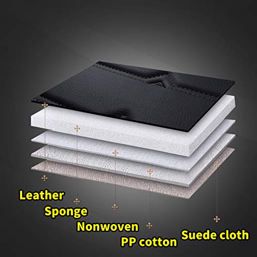 Huidasource Rear Car Seat Covers, Rear Back Row Split Bench Protector, Waterproof Faux Leather Vehicle Seat Cushion Cover Universal Fit For Most Cars Sedan Suv Pickup Truck(Back Row, Black) #TOP2