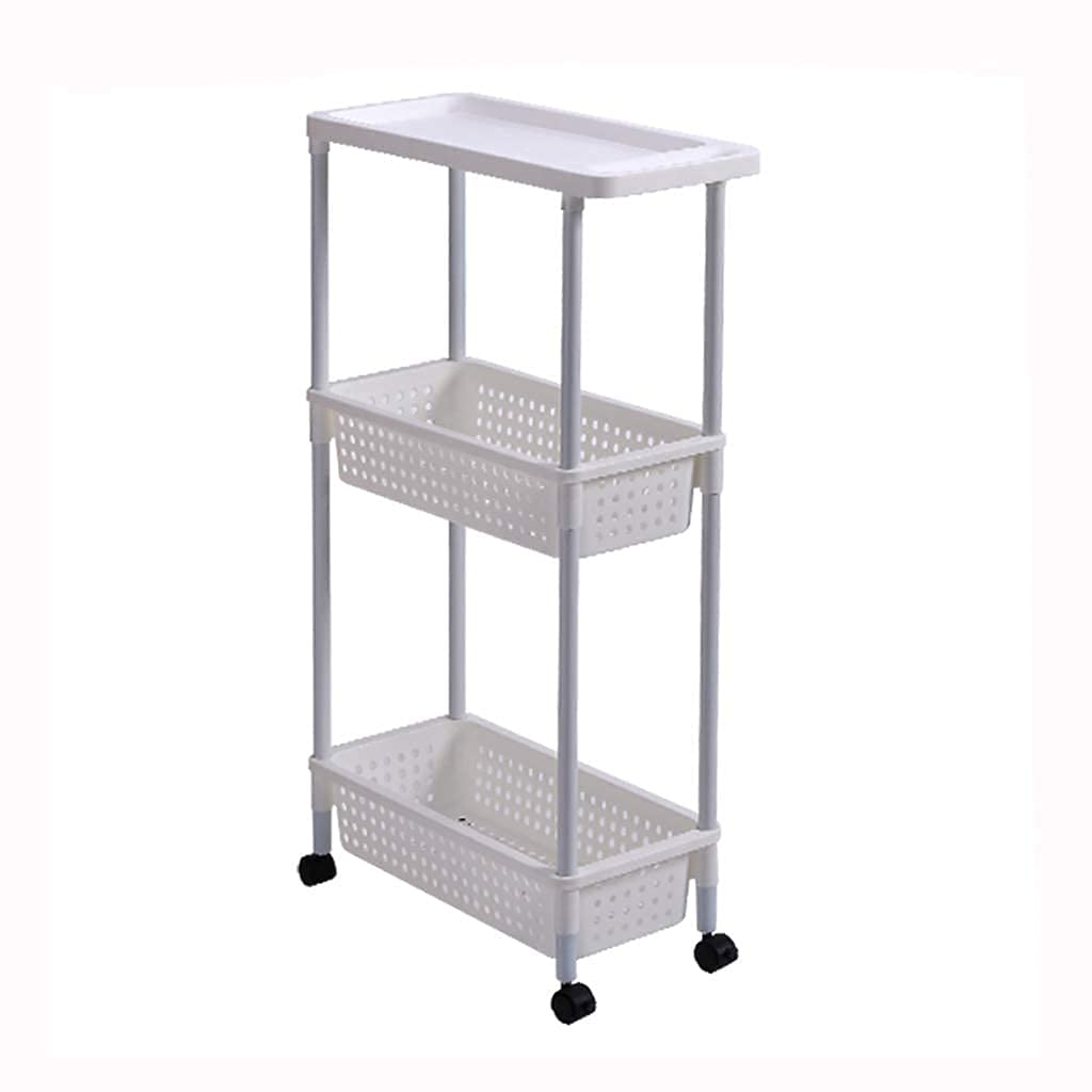 Carrito de almacenamiento compacto ideal para ordenar de forma móvil tu cocina o baño