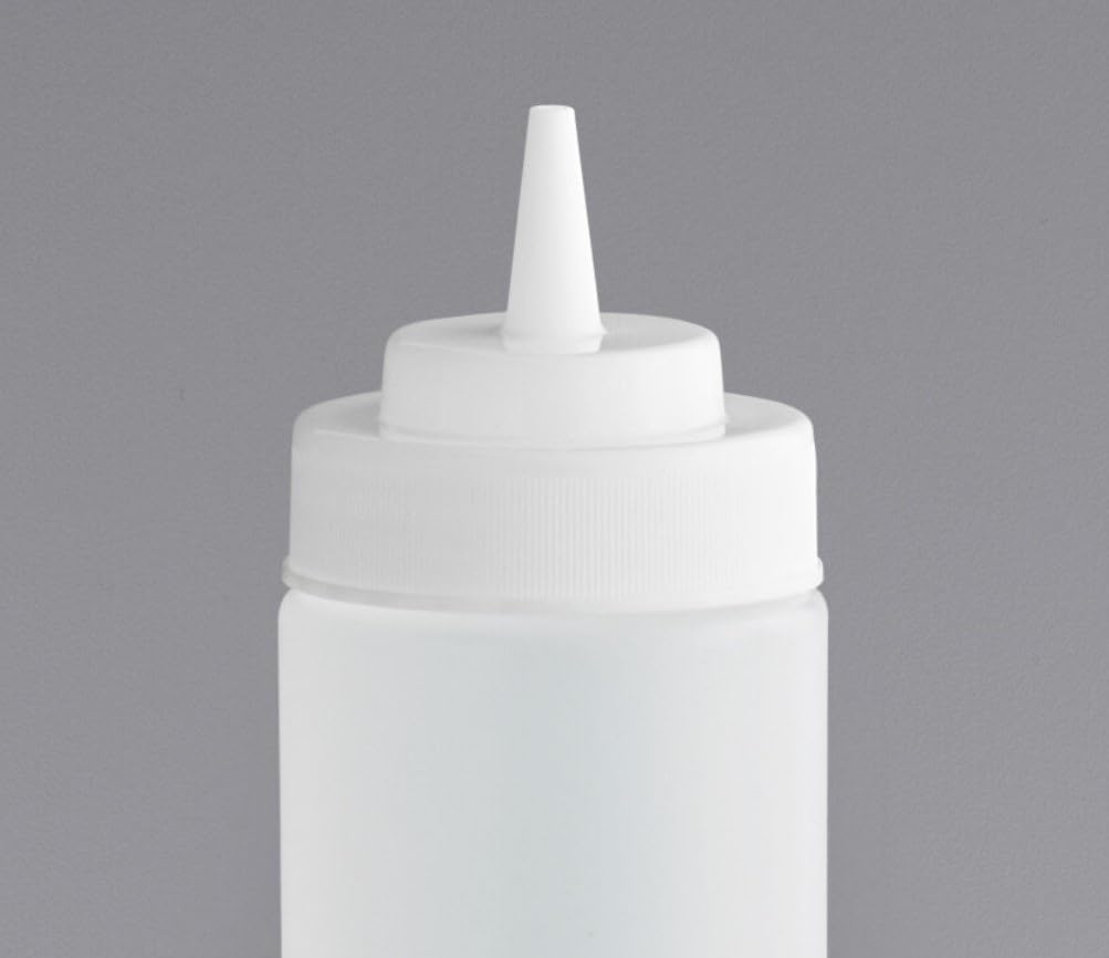 Soro Essentials- 24 oz. Wide Mouth Squeeze Bottles Clear Color Plastic Set of 12- Multipurpose Squirt Bottles for Ketchup Condiments BBQ Sauce Dressing Barbecue Grilling Crafts Syrup Home Kitchen