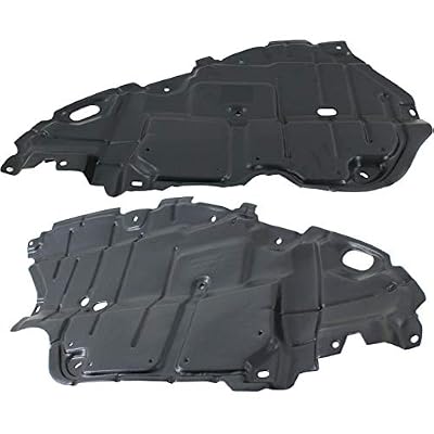 Engine Splash Shield Under Cover Set of 2 Plastic for 2007-2011 Toyota Camry Direct Replacement 5144206100 5144106110