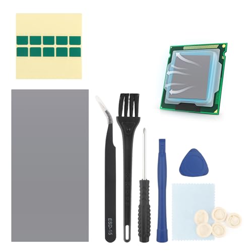 RongZy 40x80mm PTM7950 Wärmeleitpad für PS5 CPU GPU SSD Phasenwechsel Thermalpad für Steam Deck CPU GPU SSD Hitzebeständige Kühlkörper Kühlung Leitfähige Pads Zubehör Repair