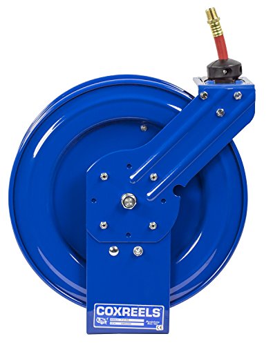 Coxreels P-Lp-450 Retractable Air/Water Low-Pressure Hose Reel, P Series, ½” X 50’ - Easy-To-Use Compact Design- Heavy-Duty Steel Construction, Made In The Usa #TOP2