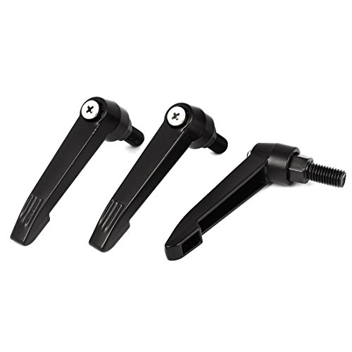 Aexit M10x20mm Thread Clamps 80mm Long Lever Lathe Machinery Adjustable Clamping Strap Clamps Handle 3pcs