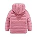 Puffer Jacket Kids Girls Boys Winter Hooded Puffer Jackets Kids Lightweight Windproof Winter Warm Comfy Parka Outwear Fashion Zip Up Down Jackets Casual Long Sleeve Outdoor Outerwear 3-15 Years
