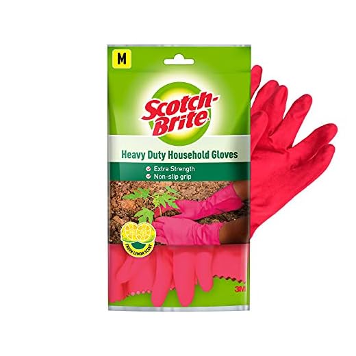 Scotch-Brite HD Rubber Gloves: Dishwashing & Garden, 1 Pair