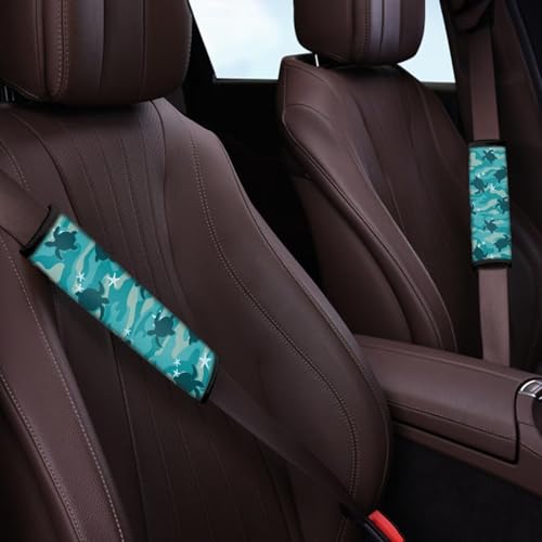 Image of AFPANQZ Turtle Star Automotive Seat Belt Covers Pads 2 Piece for Adults Kids Youth Car Accessories Safety Seatbelt Cushion Pillow Universal Fit Backpack Straps Pads