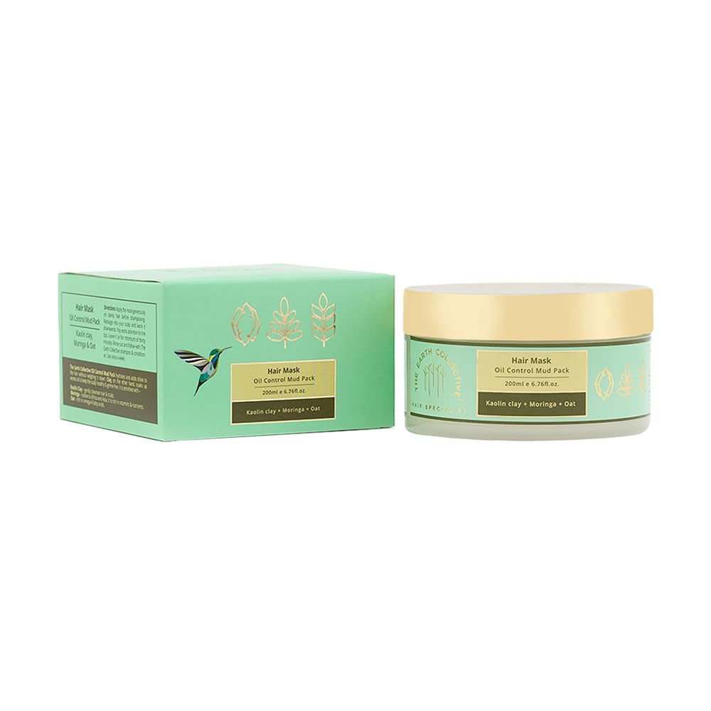 THE EARTH COLLECTIVE Oil Control Mud Pack, Contains Kaolin Clay, Moringa, Oat, Hydrates Hair, Removes excess oil from the scalp, 200 Ml-image-4