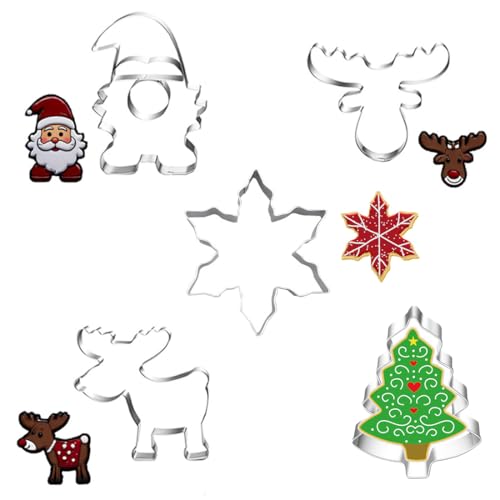 JUGUTA Ausstechformen Weihnachten, Wichtel Weihnachtsmann Plätzchen...