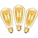 Produktbild KIAMPON Dimmbare Edison Vintage Glühbirne, 3er-Pack LED E27 4W Glühlampen Warmweiß 2200K CRI>80, Ersetzt 40W Halogenlampe, Antike Beleuchtung Nostalgie Retro Dekorative Leuchtmittel für Haus Café Bar