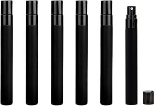 6 Pcs 10ml 0.3oz Black Glass Spray Bottles Refillable Perfume Atomizers for Travel Fine Mist Spray Bottles for Fragrance Cosmetic Makeup Use